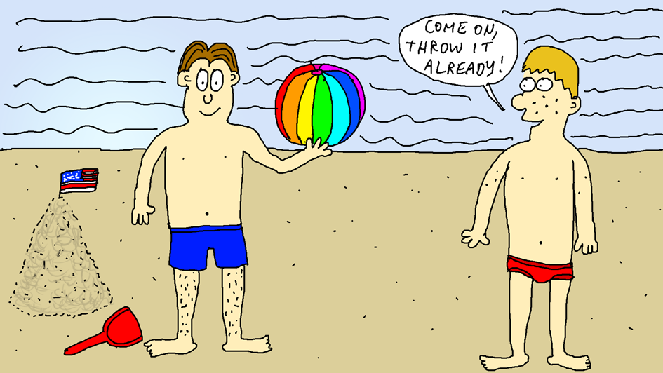 Jerry and Jimmy at the Beach