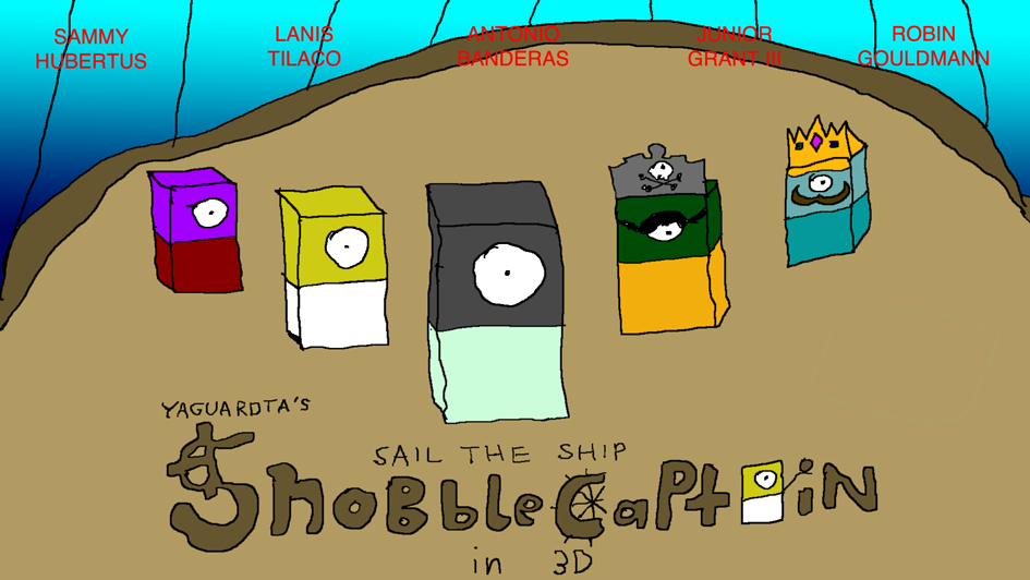 For the second movie, they dropped the tagline and changed the font to make it look darker. The Snobble Captain